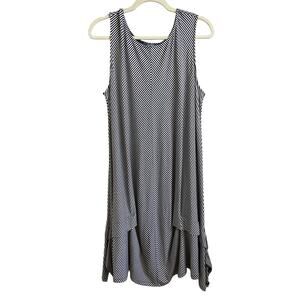 Habitat‎ Black White Stripe Midi Dress Size Large